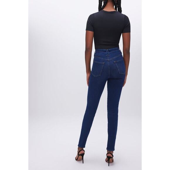 Good American Always Fits Good Waist Skinny Jeans Dark Wash Size 6-12 Stretch - Picture 5 of 10
